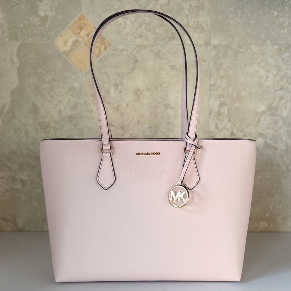 Michael Kors Sheila LG Tote Shoulder Bag + Wallet Pink - Picture 3 of 15